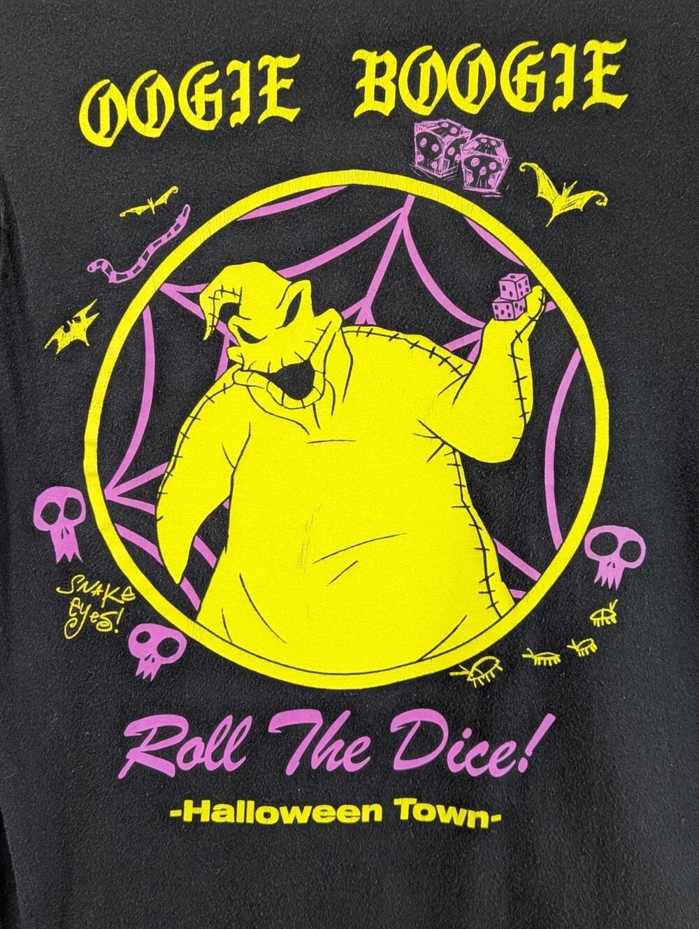 Disney Oogie Boogie Roll The Dice Tee Womens XS Nightmare Before Christmas Goth